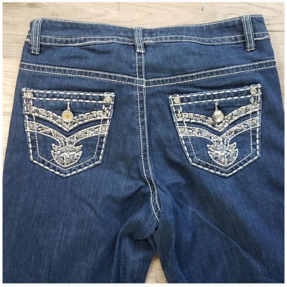 Rebel & Soul Size 8 Bootcut Blue Denim Women's Jeans - Picture 6 of 11